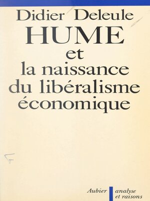 cover image of Hume et la naissance du libéralisme économique